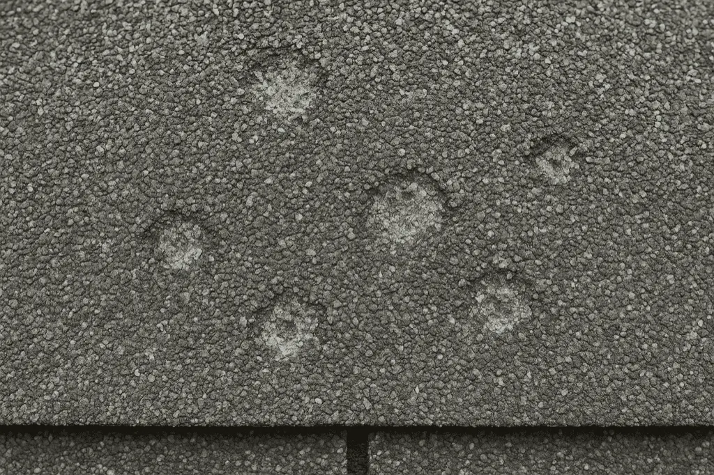 Hail bruising, north slope